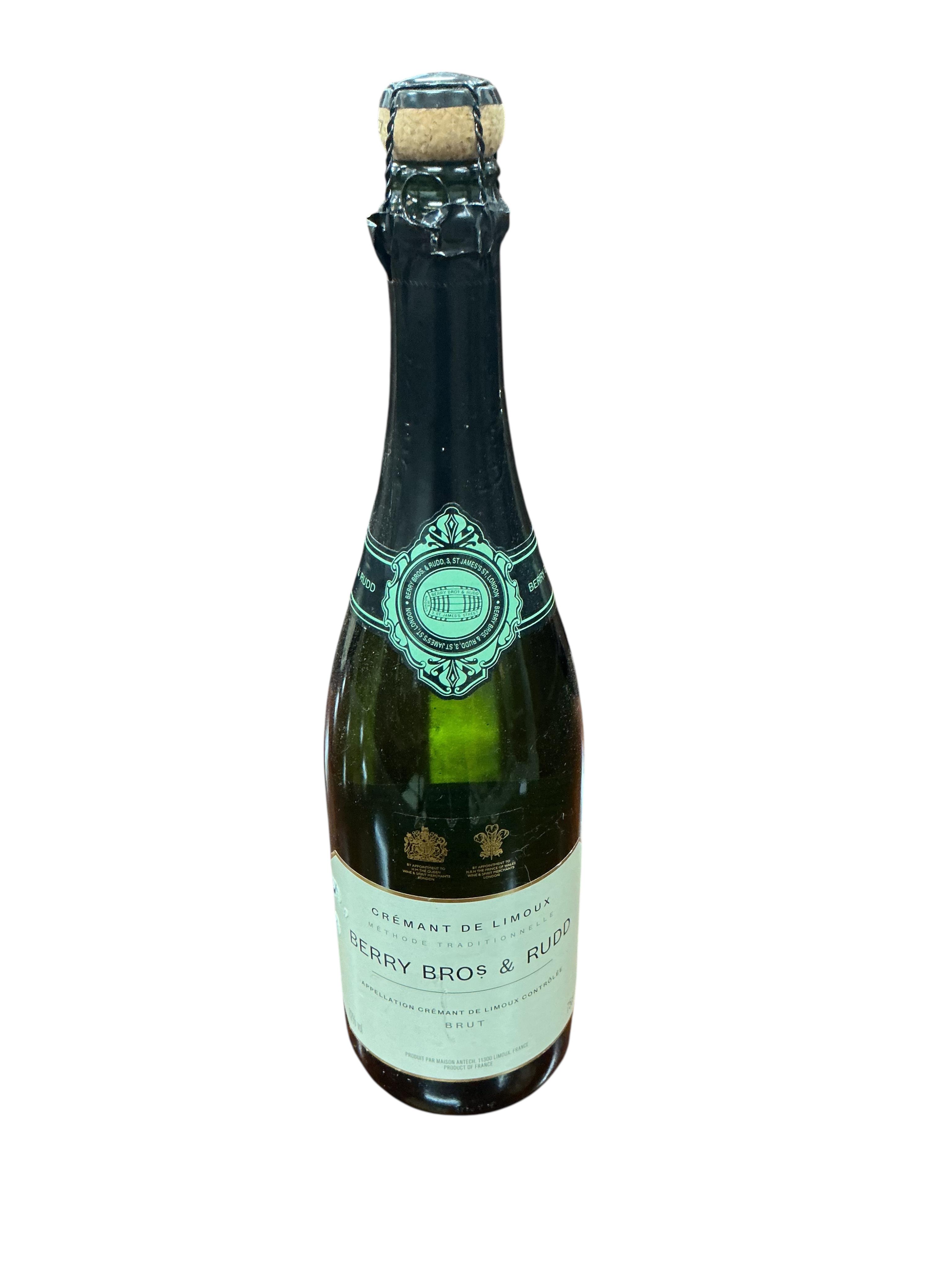 Fourteen bottles of Berry Bros and Rudd Crement De Limoux. (Provenance, surplus stock from a local wedding company)